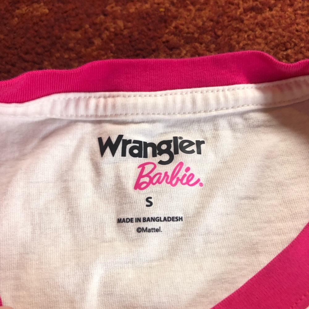 Wrangler Pink and White Barbie Tee